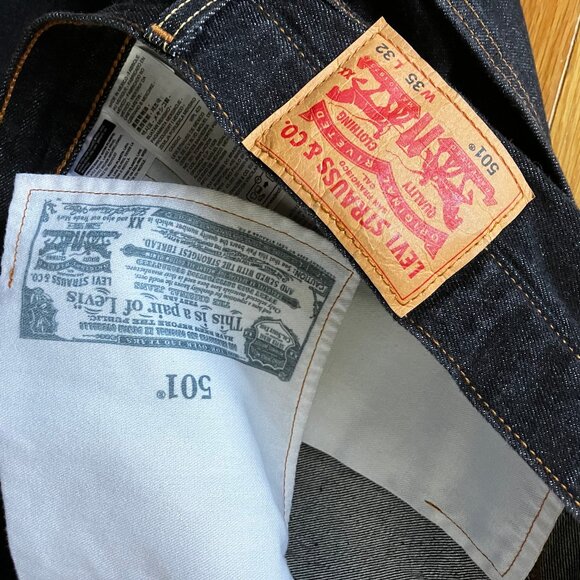 Men's Levis Shrink to Fit - Shrunk - 501 jeans 34x30 - Picture 9 of 9